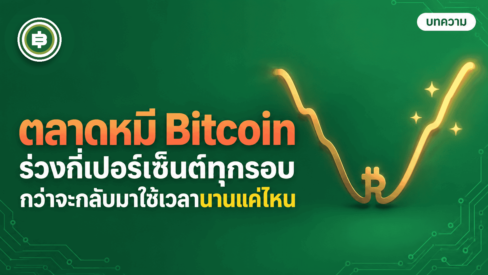 ภาพปกบทความเรื่องตลาดหมี Bitcoin ทุกรอบ