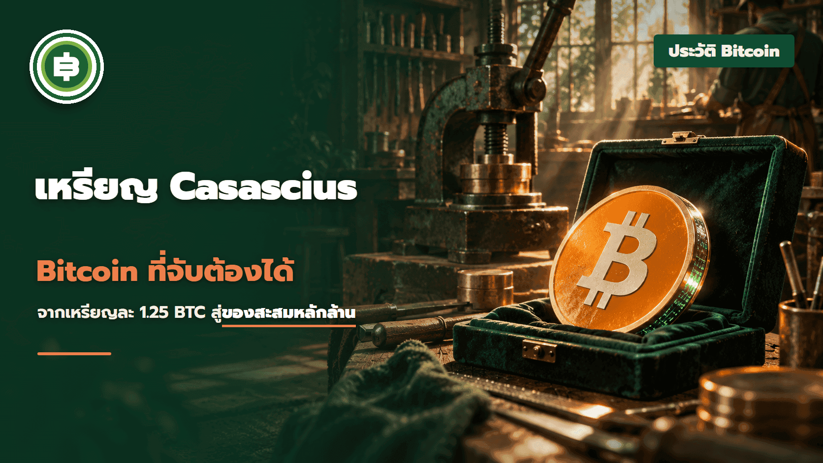 เหรียญ Casascius ปี 2011 Bitcoin ที่จับต้องได้ของ Mike Caldwell จากเหรียญละ 1.25 BTC สู่ของสะสมหลักล้าน