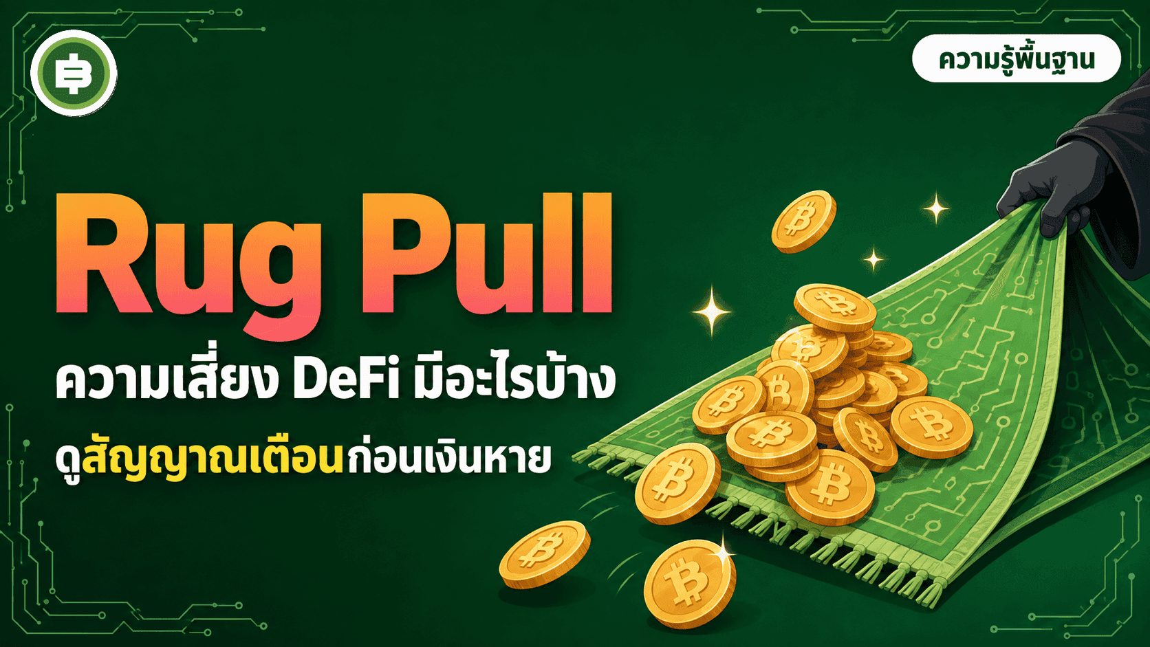 ความเสี่ยง DeFi มีอะไรบ้าง Rug Pull คืออะไร ดูสัญญาณเตือนยังไง